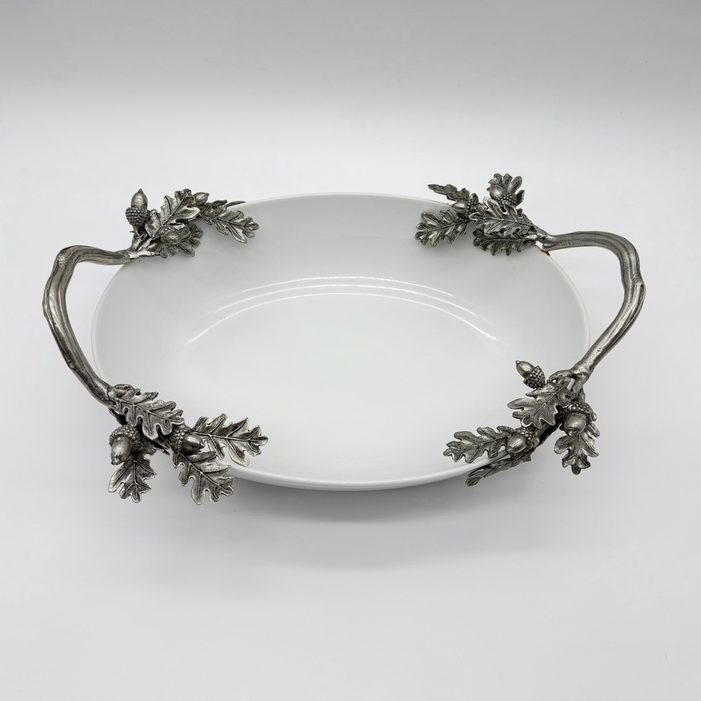 Vagabond House  Acorn and Oak Leaf Tray Serving Bowl‎